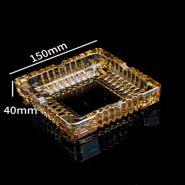 Square Ashtray High-grade Refined Glass