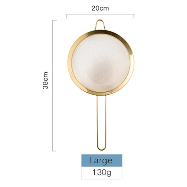 Stainless Steel Gold Mesh Strainer