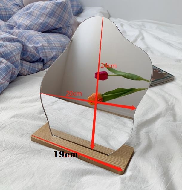 Mirror with Wooden Base