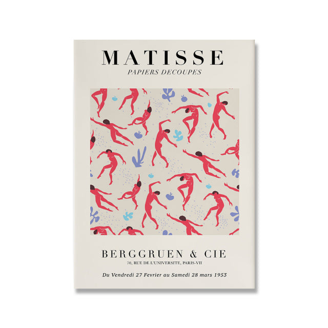 Henri Matisse Abstract Poster in Red / Blue