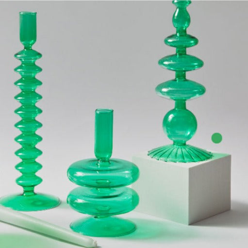 1 Tier Candle Holder in Green