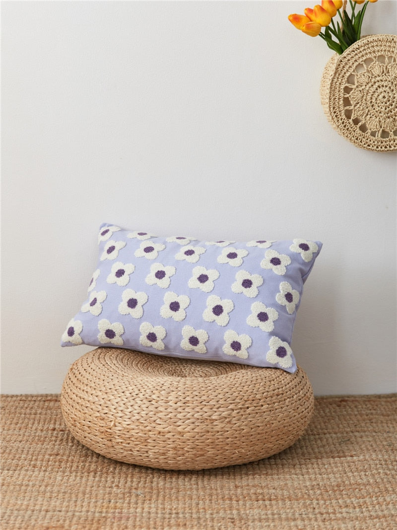 Flower Pillow Case in Lavender