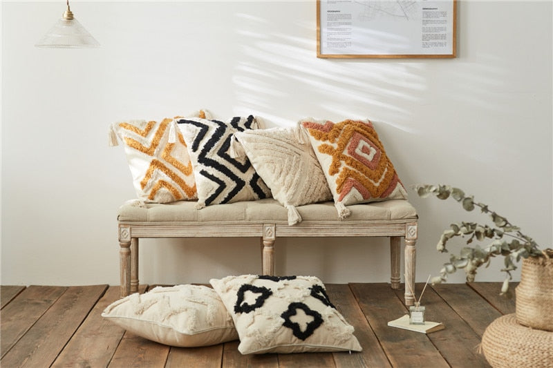 Embroidered Pillow Cover