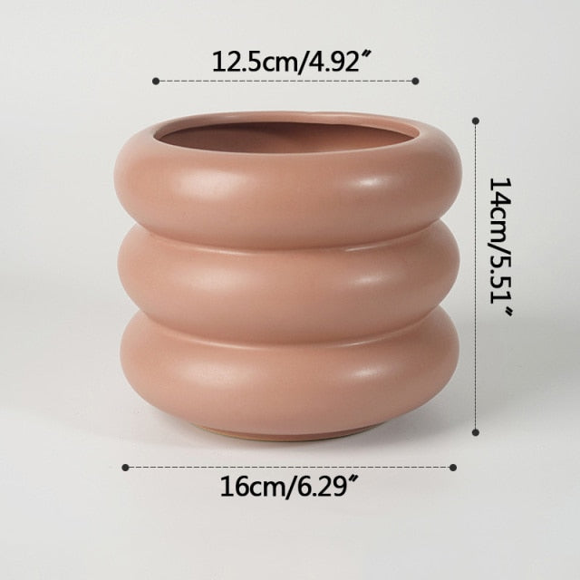 Large Ceramic Plant Pot in Pink
