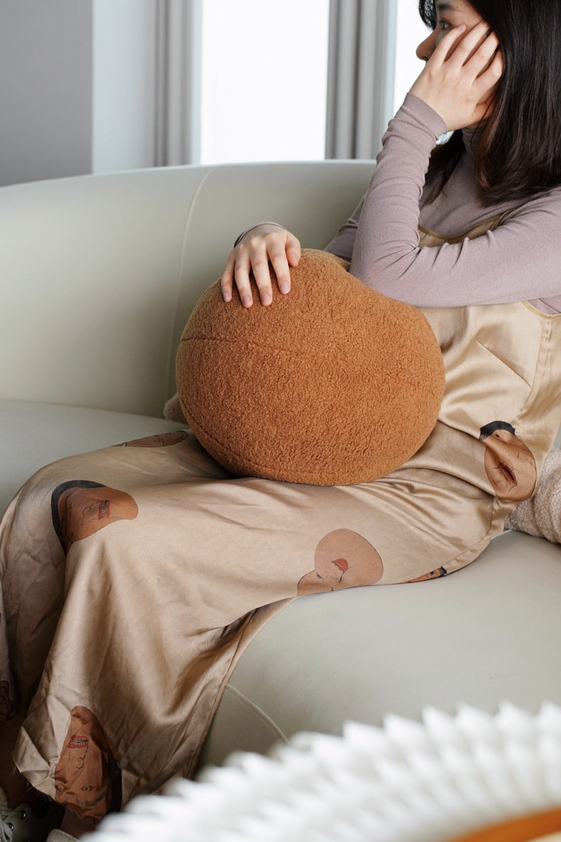 Geometrical Shape Cushion in Brown