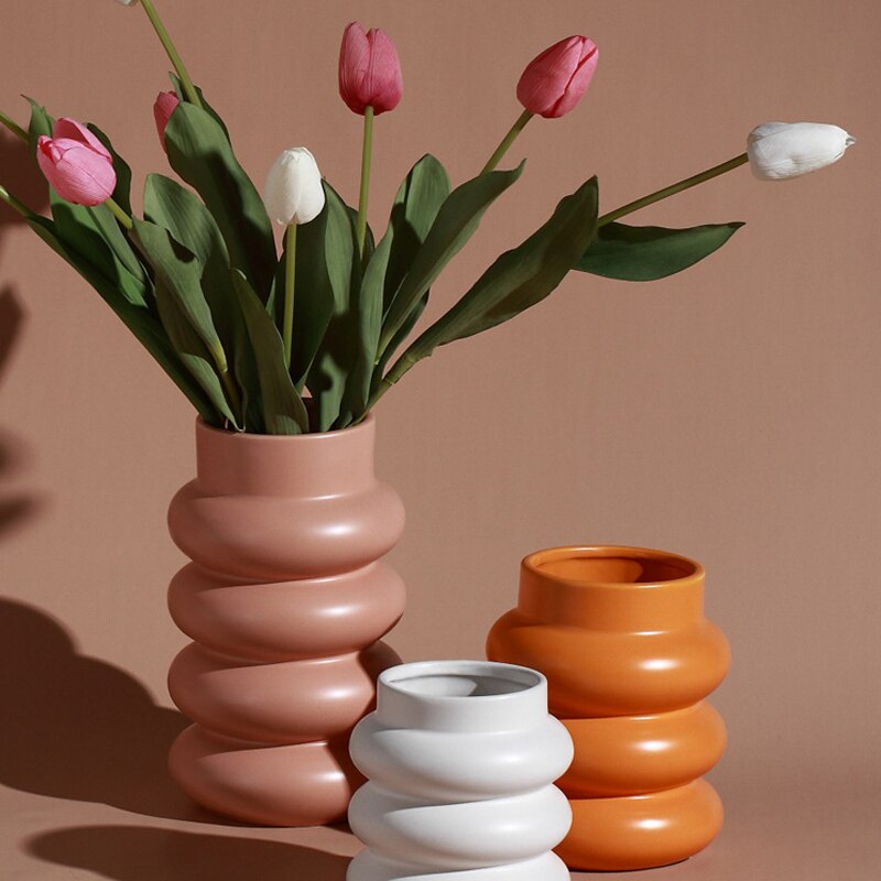 Ceramic Funky Vase in White