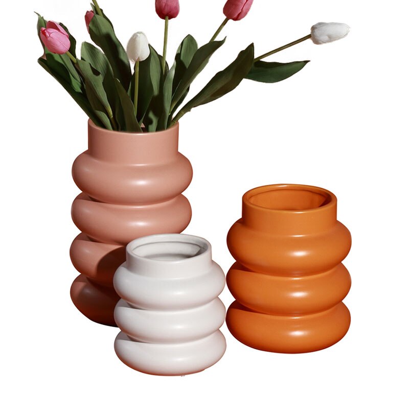Ceramic Funky Vase in White