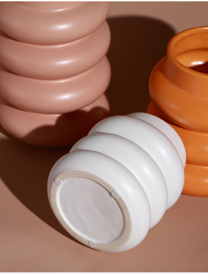 Ceramic Funky Vase in White