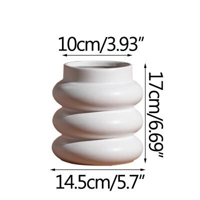 Ceramic Funky Vase in White