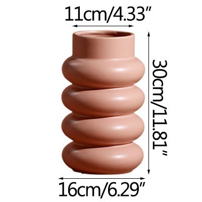 Ceramic Funky Vase in Pink
