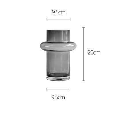 Smoked Grey Glass Vase