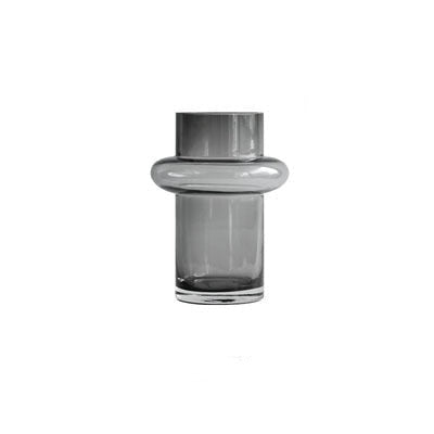 Smoked Grey Glass Vase