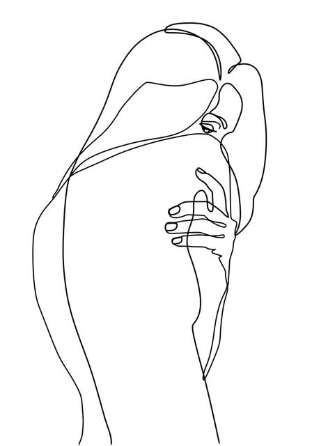 Minimalist Abstract Picture in Self Hug