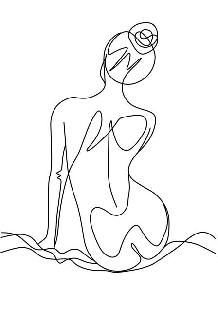 Minimalist Abstract Picture in Seating Down Back Detail