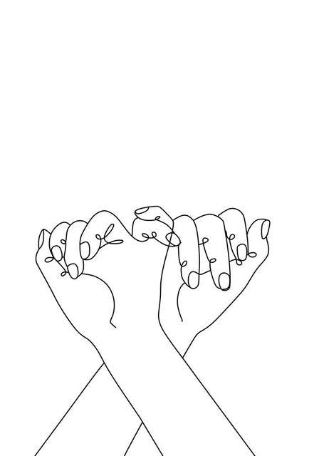 Minimalist Abstract Picture in Pinkie Promise