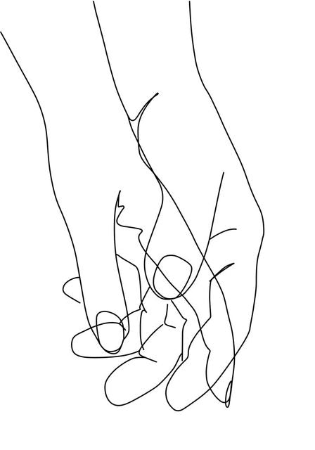 Minimalist Abstract Picture in Holding Fingers