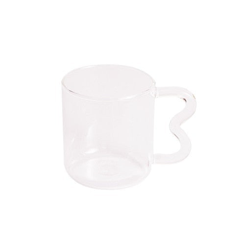 Colourful Glass Mug in Clear