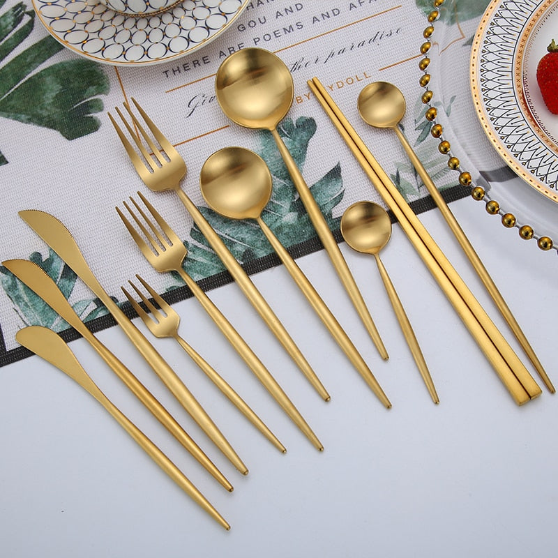 Gold Stainless Steel Chopsticks