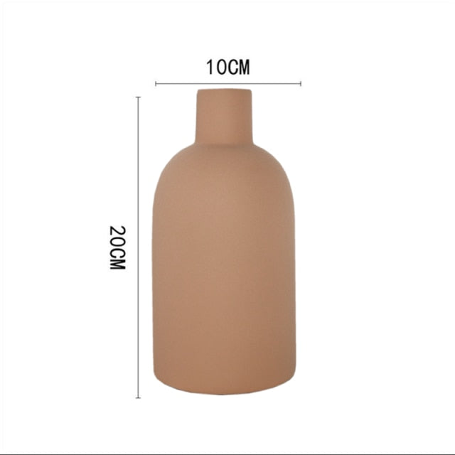 Nordic Ceramic Vase in Terracotta