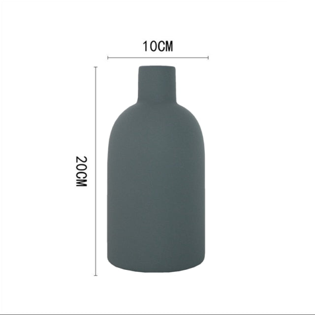 Nordic Ceramic Vase in Dark Grey