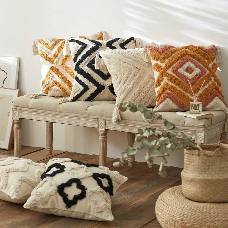 Embroidered Pillow Cover