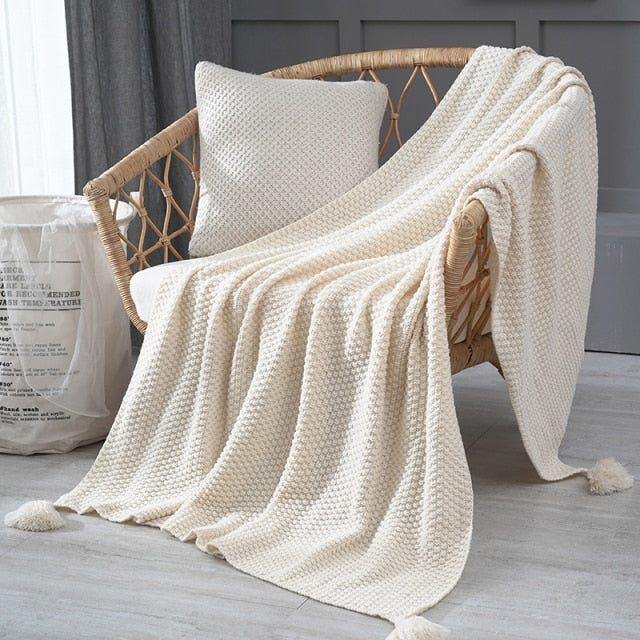 Hand-Knitted Blanket
