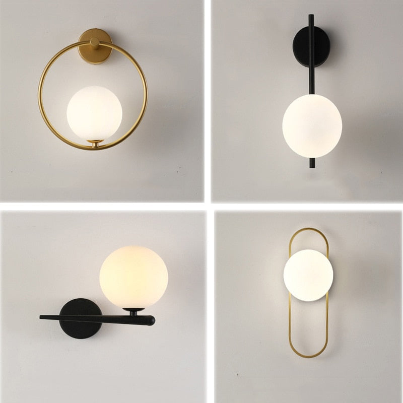 Glass Ball LED Wall Light