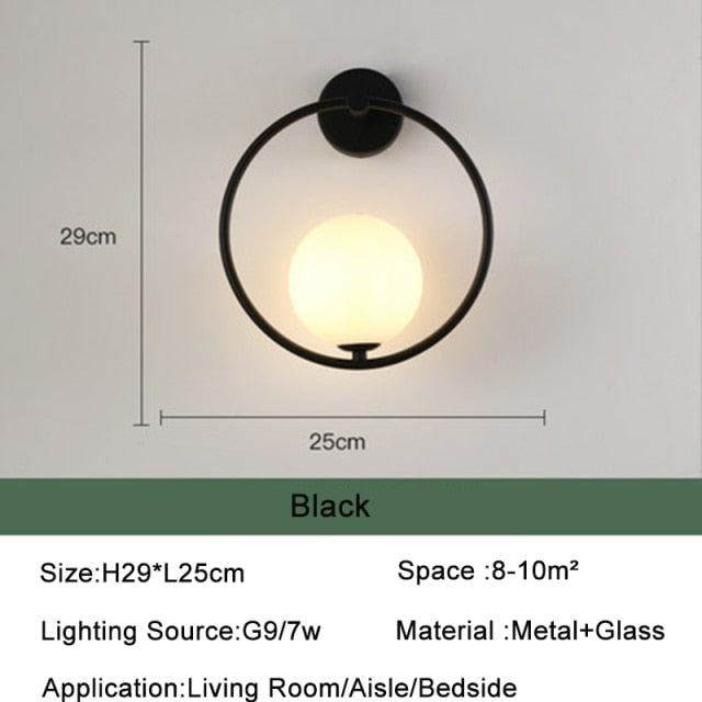 Glass Ball LED Wall Light