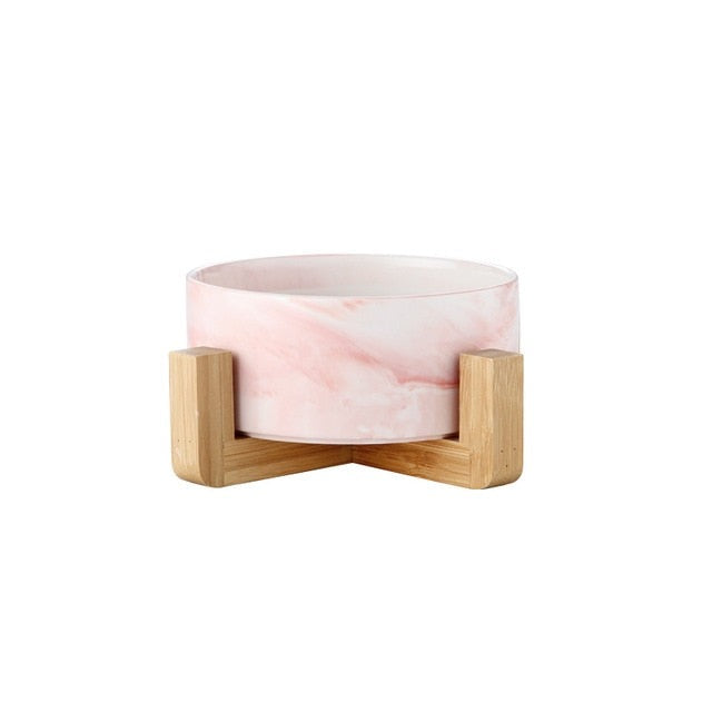 Pink Pet Bowl + Single Stand
