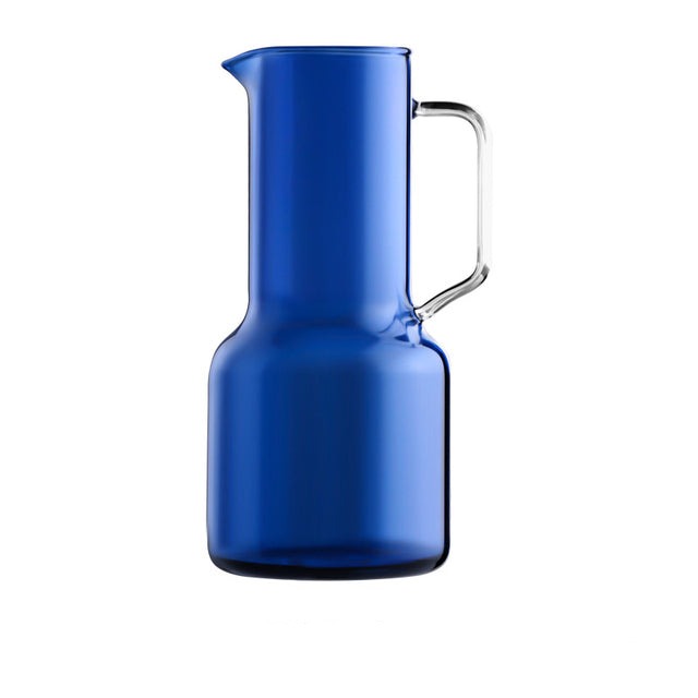 Geometric Glass Jug in Blue