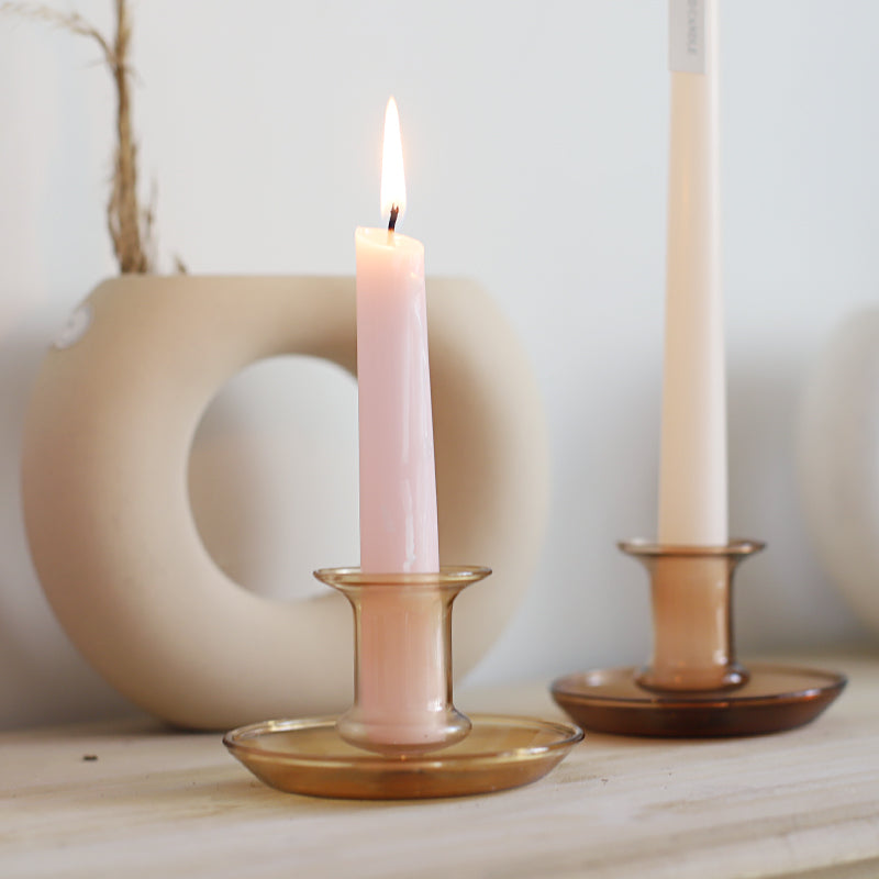 Romantic Candle Holder in Light Brown