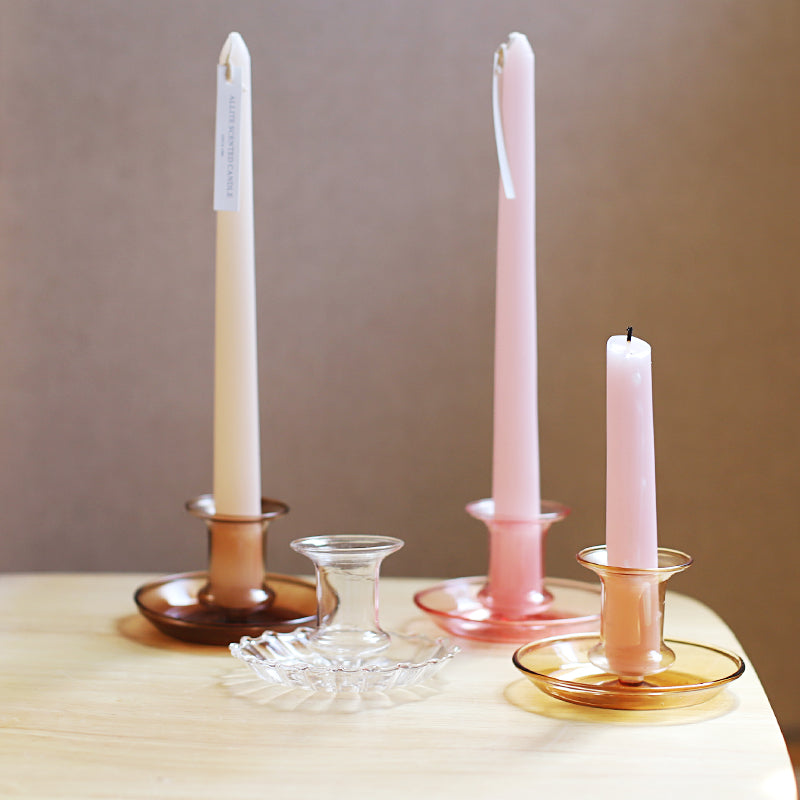 Romantic Candle Holder in Dark Brown