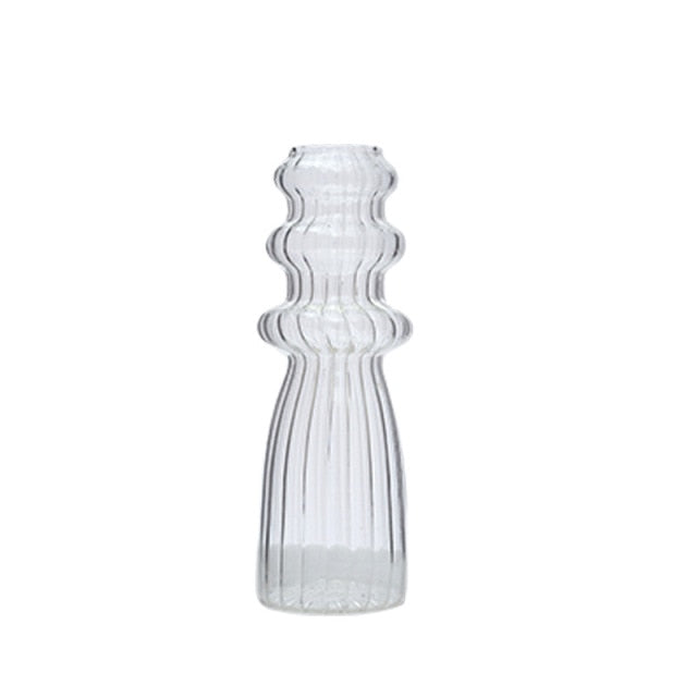 Ribbed Glass Vase