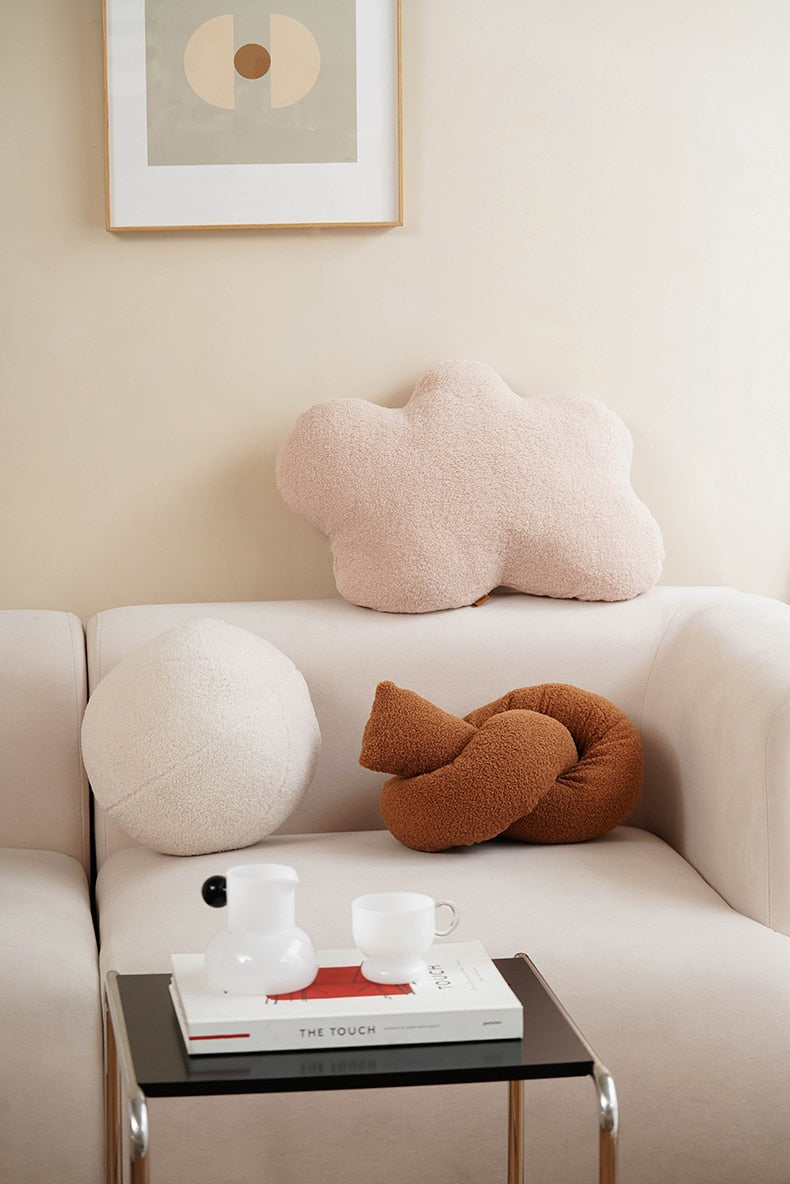 Geometrical Shape Cushion in Brown