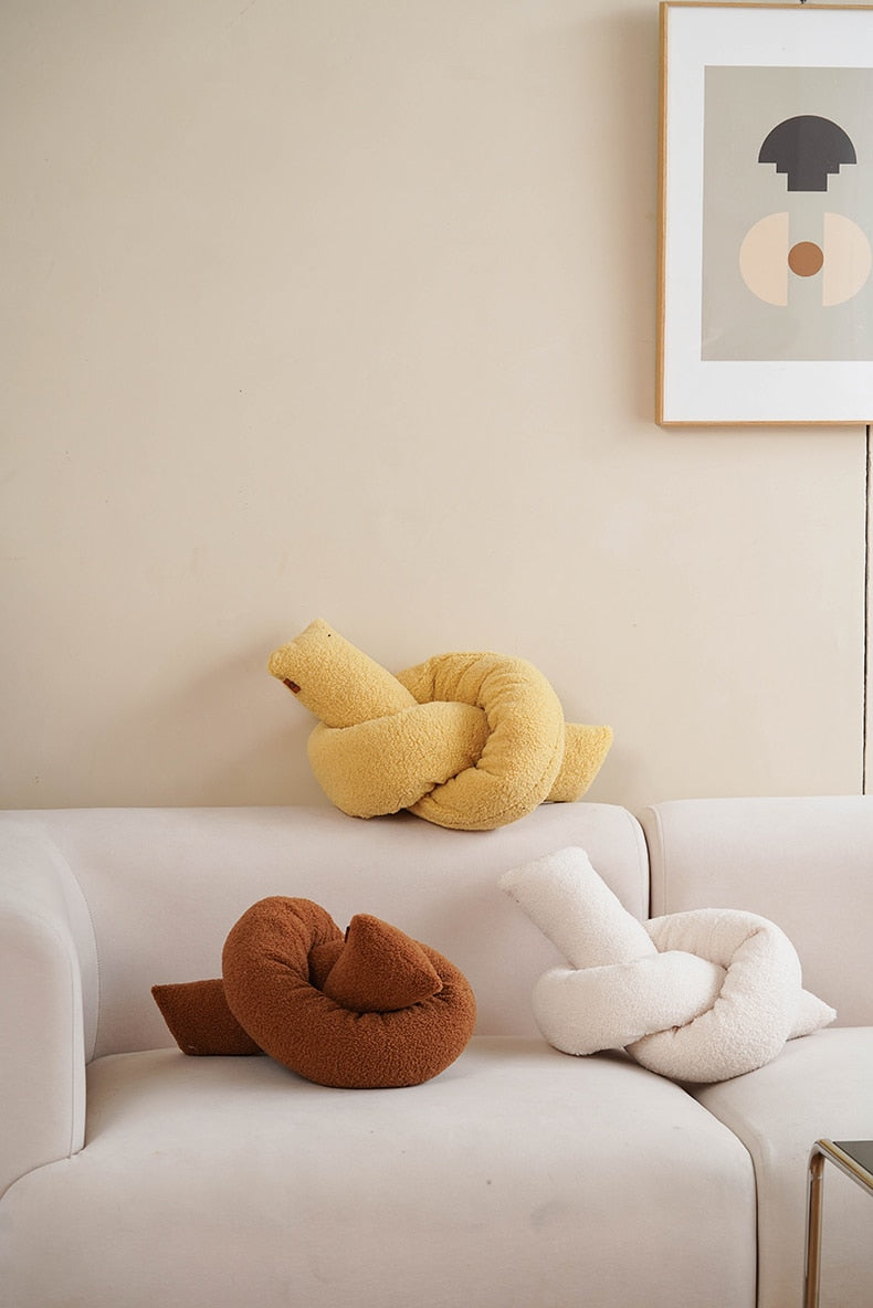 Geometrical Shape Cushion in Brown