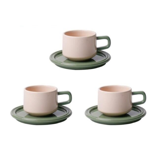 3 Coffee Cups Set