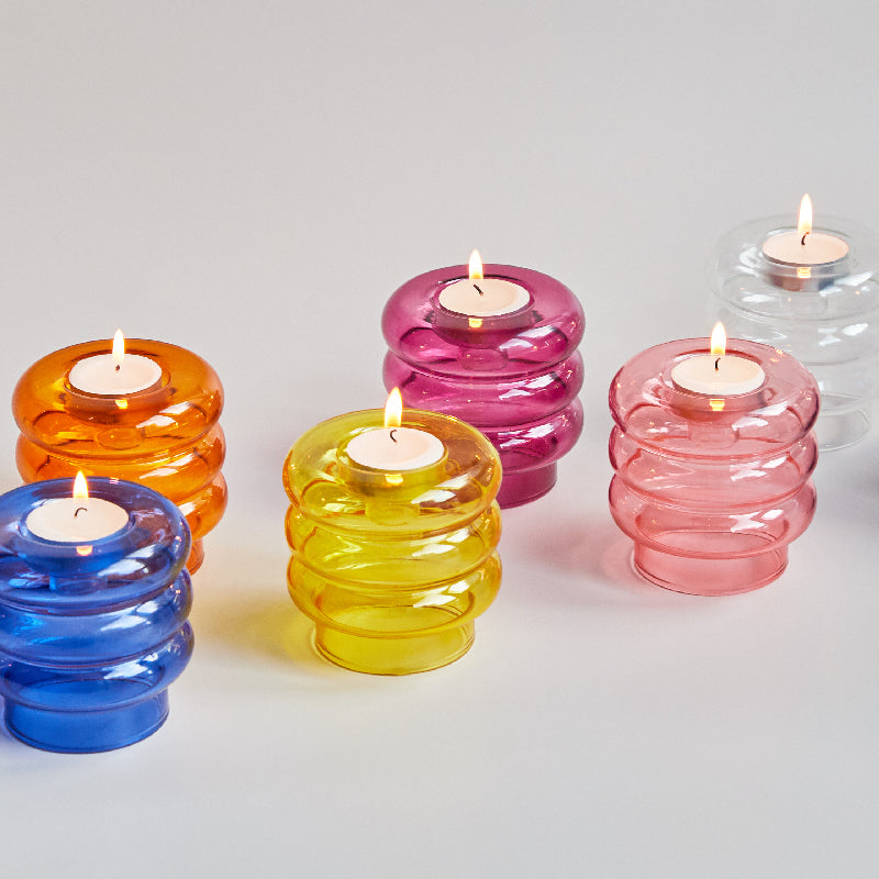Dual Purpose Candle Holder in Orange