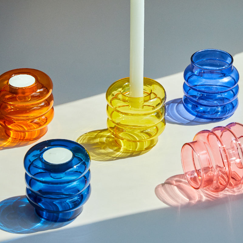 Dual Purpose Candle Holder in Orange