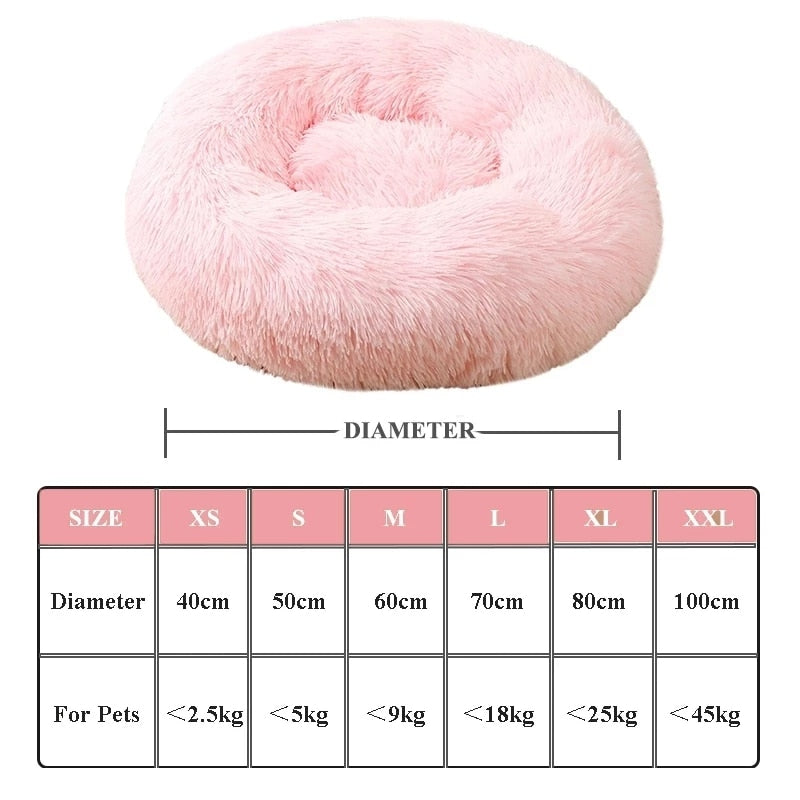 Super Soft Long Plush Pet Bed in Brown