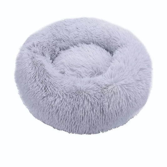 Super Soft Long Plush Pet Bed in Light Grey