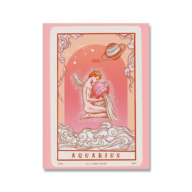 Star Sign Poster "Aquarius"