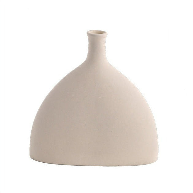 Minimalist Ceramic Vase in Bottle Shape