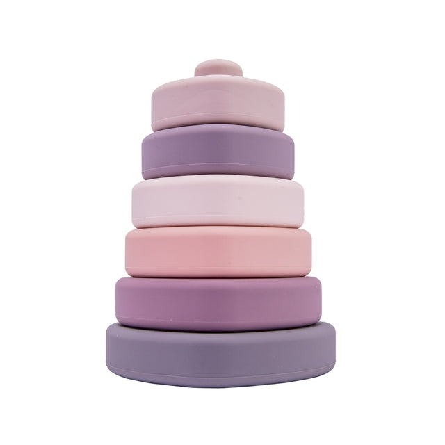 Soft Stacking Blocks in Purple Gradient