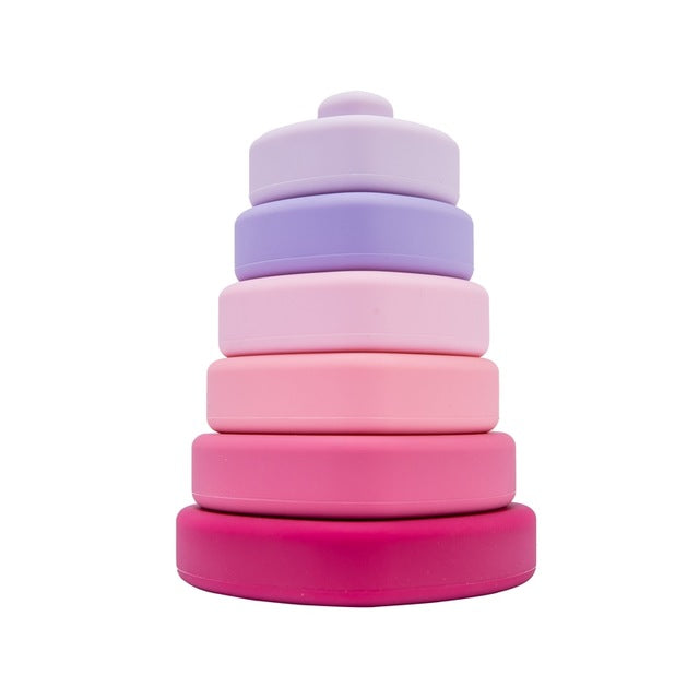 Soft Stacking Blocks in Pink