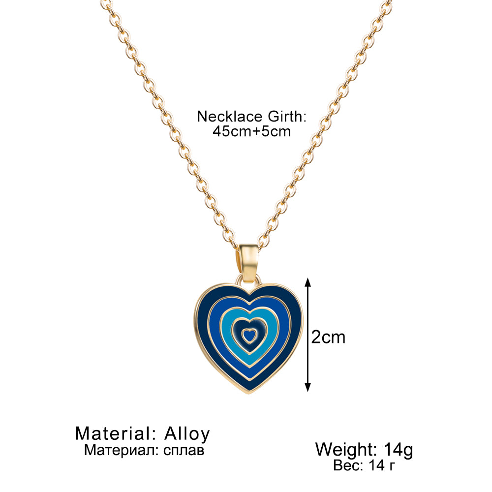 Heart Necklace in Blue