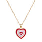 Heart Necklace in Red & Pink