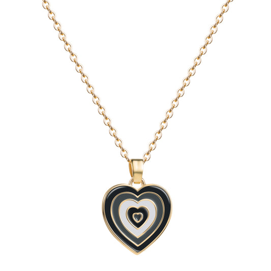 Heart Necklace in Black