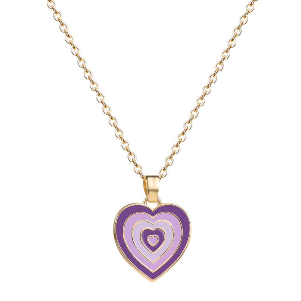 Heart Necklace in Lilac