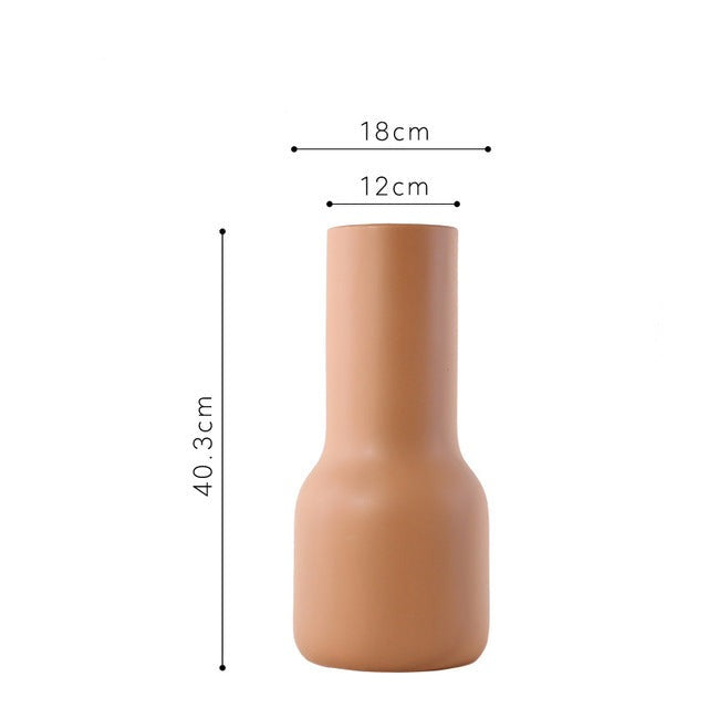 Modern Ceramic Vase in Terracotta