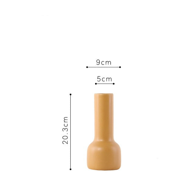 Modern Ceramic Vase in Ochre